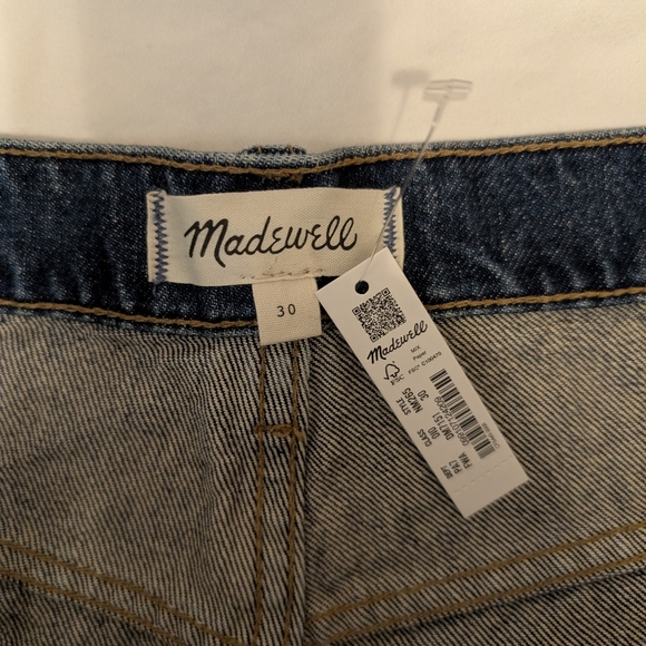 Madewell baggy tapered jeans in fanwell wash size 30 NWT - Picture 7 of 10